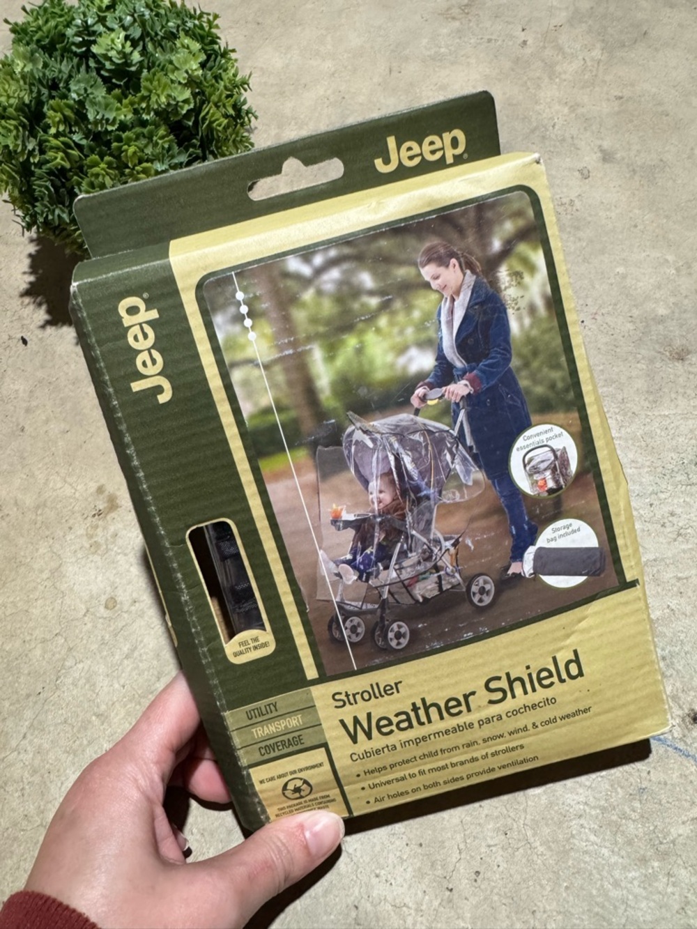 Jeep NWT Clear Plastic‎ Stroller Weather Rain Shield Cover